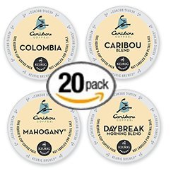 20-count-K-cup-for-Keurig-Brewers-Coffee-Variety-Pack-Featuring-Caribou-Blend-Coffee-Caribou-Daybreak-Coffee-Caribou-Mahogany-Coffee-and-Caribou-Colombia-Coffee-Cups-0
