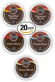 20-count-K-cup-for-Keurig-Tullys-Coffee-Variety-Pack-Featuring-Hawaiian-Italian-House-French-and-Breakfast-0