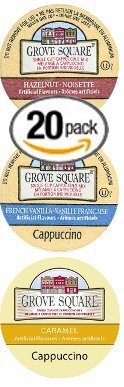 20-count-Single-Serve-Cups-for-Keurig-K-Cup-Brewers-Grove-Square-Cappuccino-Variety-Pack-Featuring-French-Vanilla-Hazelnut-and-Caramel-Cups-0