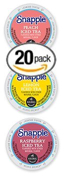 20-count-Single-Serve-Cups-for-Keurig-K-Cup-Brewers-Iced-Snapple-Variety-Pack-Featuring-Lemon-Peach-and-Raspberry-Cups-0