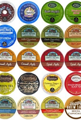 30-count-TOP-BRAND-COFFEE-TEA-CIDER-HOT-COCOA-and-CAPPUCCINO-K-Cup-Variety-Sampler-Pack-Single-Serve-Cups-for-Keurig-Brewers-0