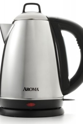 Aroma-Hot-H20-X-Press-15-Liter-6-Cup-Cordless-Electric-Water-Kettle-Stainless-Steel-0