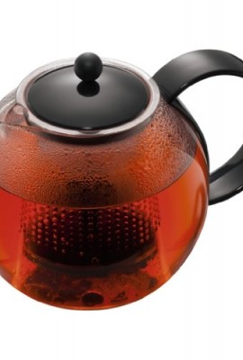 Bodum-Assam-Medium-Tea-Press-with-Plastic-Filter-Black-10-l-34-oz-0