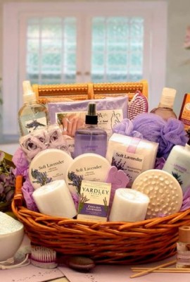 Calming-Lavender-Bath-and-Body-Gift-Basket-for-Her-0