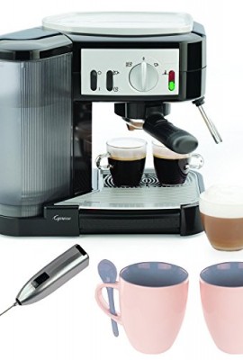 Capresso-1050-Watt-Pump-Espresso-and-Cappuccino-MachineRefurbished-Knox-Handheld-Milk-Frother-Knox-16oz-Mug-With-Spoon-2-Pack-0