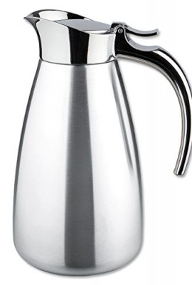 Isosteel-VA-9344K-06-Liter-20-oz-188-polished-stainless-Steel-Tableline-Double-Walled-Vacuum-Carafe-wit-Flap-Lid-Dishwasher-Safe-BPA-free-0