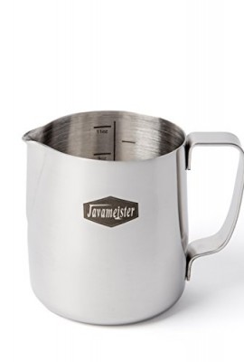 Javameister-12-ounce-Stainless-Steel-Latte-Milk-Steaming-and-Frothing-Pitcher-0