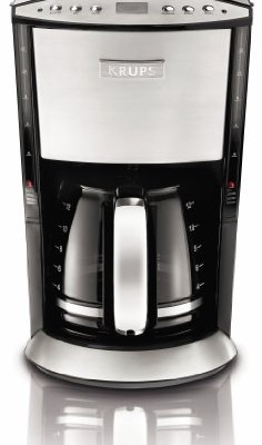 KRUPS-KM720D50-Programmable-Coffee-Maker-with-Stainless-Steel-Housing-12-Cup-Silver-0