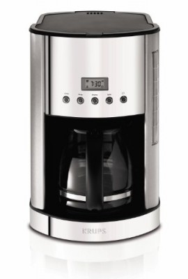 KRUPS-KM730D50-Breakfast-Set-Coffee-Maker-with-Brushed-and-Chrome-Stainless-Steel-Housing-Silver-12-Cup-0