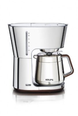 KRUPS-KT600-Silver-Art-Collection-Thermal-Carafe-Coffee-Maker-with-Chrome-Stainless-Steel-Housing-Silver-10-Cup-0