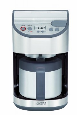 KRUPS-KT611D50-Precision-Programmable-Thermal-Carafe-Coffee-Maker-with-Stainless-Steel-Housing-Silver-10-Cup-0