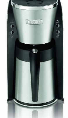 KRUPS-KT720D50-Thermal-Carafe-Coffee-Maker-with-Permanent-Filter-and-Stainless-Steel-Housing-Silver-10-Cup-0