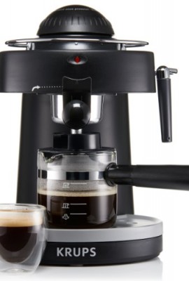 KRUPS-XP100050-Steam-Espresso-Machine-with-Frothing-Nozzle-for-Cappuccino-Black-0