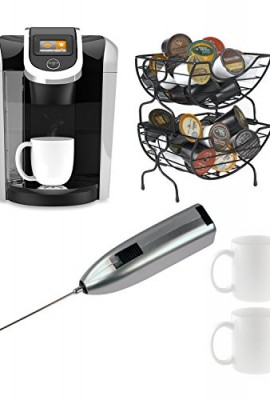 Keurig-K450-20-Brewer-Black-with-Coffee-Baskets-Milk-Frother-and-Two-11-Oz-Ceramic-Coffee-Mugs-0