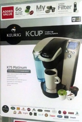 Keurig-K75-Platinum-Single-Cup-Home-Brewing-System-with-Water-Filter-Kit-60-K-Cup-Packs-and-Reuseable-Keurig-My-K-Cup-Filter-Platinum-0