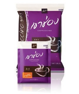 Khao-Shong-3in1-Cappuccino-Coffee-25-Sachets-Net-Wt-500g-Thailand-Product-0