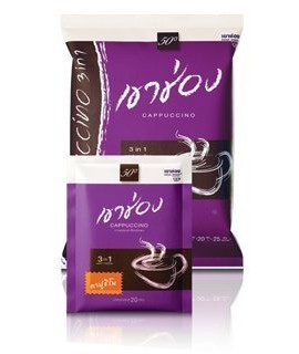 Khao-Shong-3in1-Cappuccino-Coffee-25-Sachets-Net-Wt-500g-Thailand-Product-0