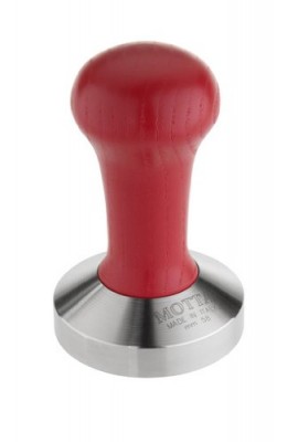 Motta-8100R-Professional-Flat-Base-Coffee-Tamper-58mm-Red-Handle-0