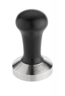 Motta-Professional-Flat-Base-Coffee-Tamper-with-Black-Handle-57mm-0