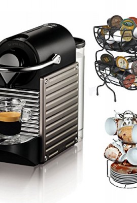 Nespresso-Pixie-C60-Single-Cup-Espresso-Maker-Titanium-with-13-piece-Espresso-Set-and-Single-Serve-Coffee-Baskets-0