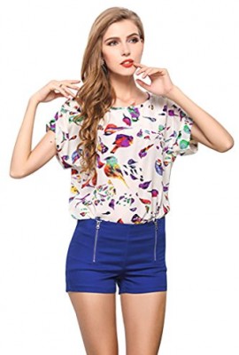 Ninimour-Womens-Print-Short-Sleeve-Top-T-shirt-Blouse-0