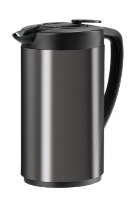 Oggi-65663-Black-Oval-Stainless-Steel-Carafe-1-Liter-Capacity-0