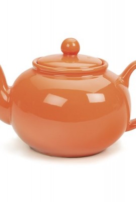 RSVP-Tangerine-Orange-6-cup-Stoneware-Chai-Teapot-0