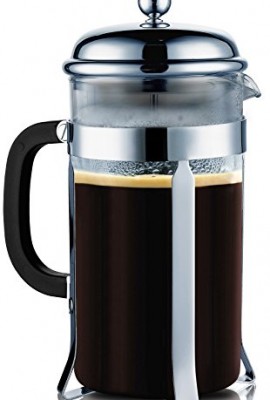 SterlingPro-8-Cup-4-oz-each-Durable-Coffee-Espresso-Maker-with-Stainless-Steel-Plunger-Heat-Resistant-Glass-0