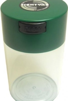 Tightvac-6-Ounce-Vacuum-Sealed-Dry-Goods-Storage-Container-Clear-BodyForest-Green-Cap-0