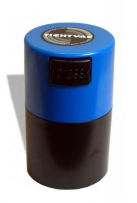 Tightvac-Vitavac-Pocketvac-Vacuum-Sealed-Pill-Box-Vitamin-Container-12-Ounce-06-Liter-Black-BodyLt-Blue-Cap-0