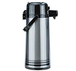 Update-International-NPD-25-BKSF-Brushed-Stainless-Steel-Airpot-with-Black-Button-Top-25-Liter-0