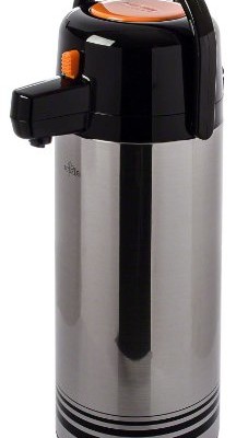 Update-International-NPD-25-ORSF-Brushed-Stainless-Steel-Airpot-with-Orange-Button-Top-25-Liter-0