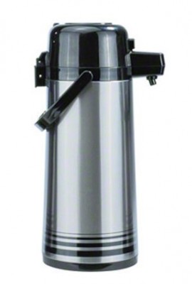 Update-International-PSVL-30-BKSF-Brushed-Stainless-Steel-Body-Airpot-with-Push-Button-Top-3-Liter-0