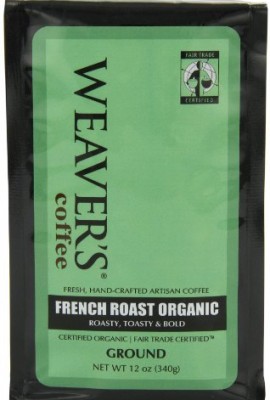 Weavers-Coffee-and-Tea-French-Roast-Organic-Ground-Coffee-12-Ounce-Bags-Pack-of-2-0
